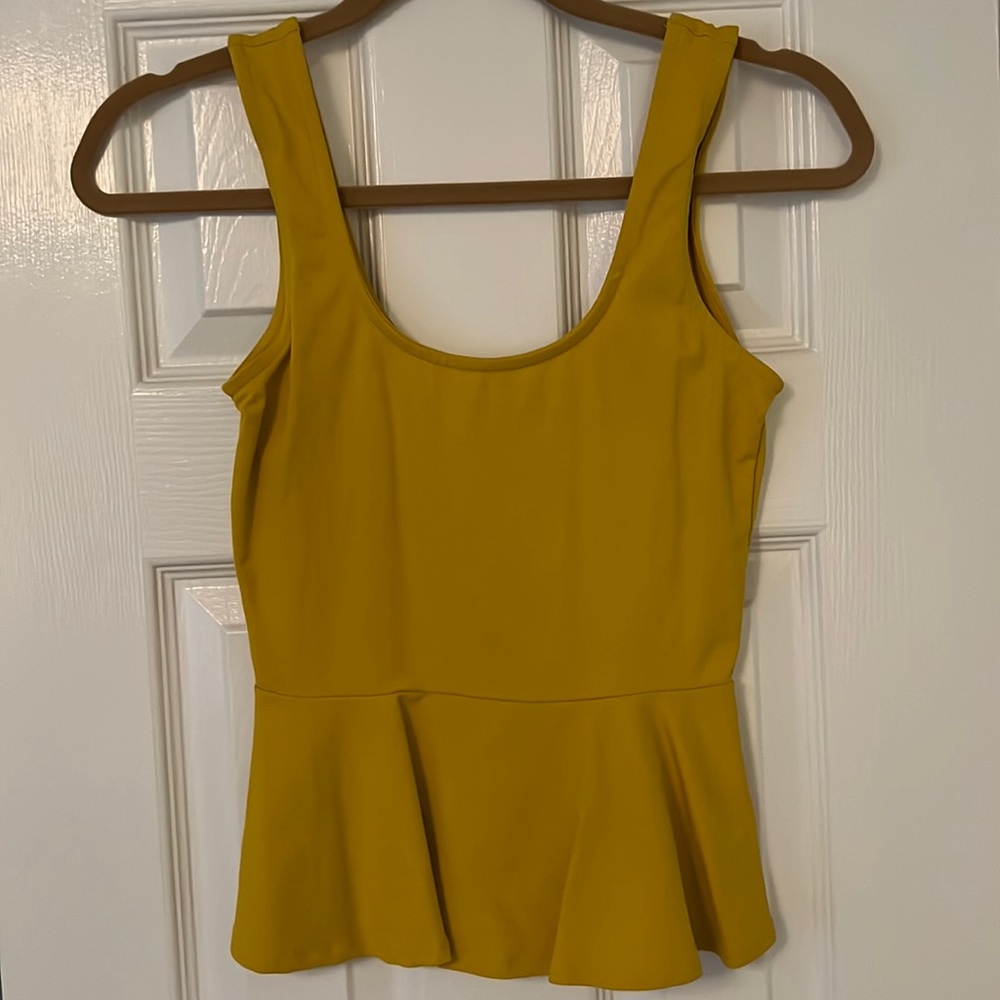 Mustard yellow Bebe top
